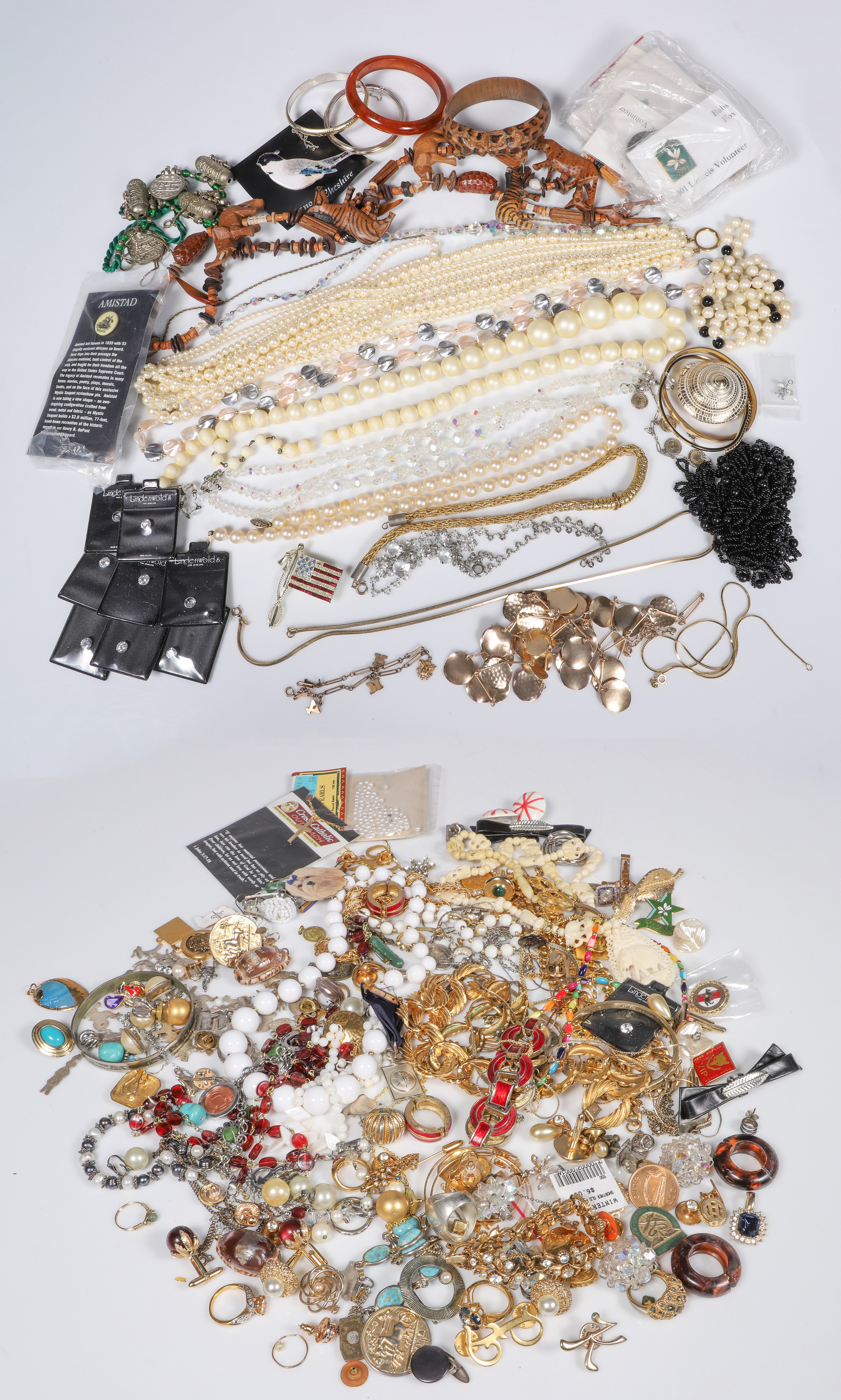 Large costume jewelry lot include