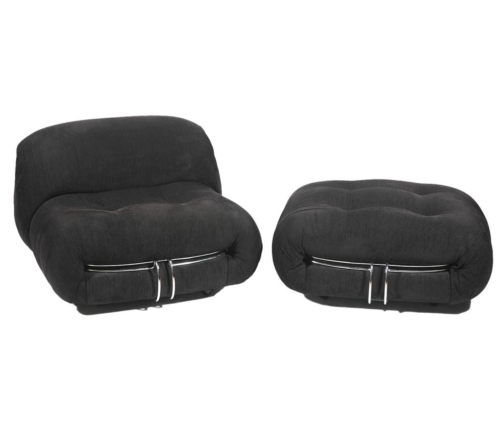 SORIANA BLACK CHAIR POUF BY AFRA 3b60bc