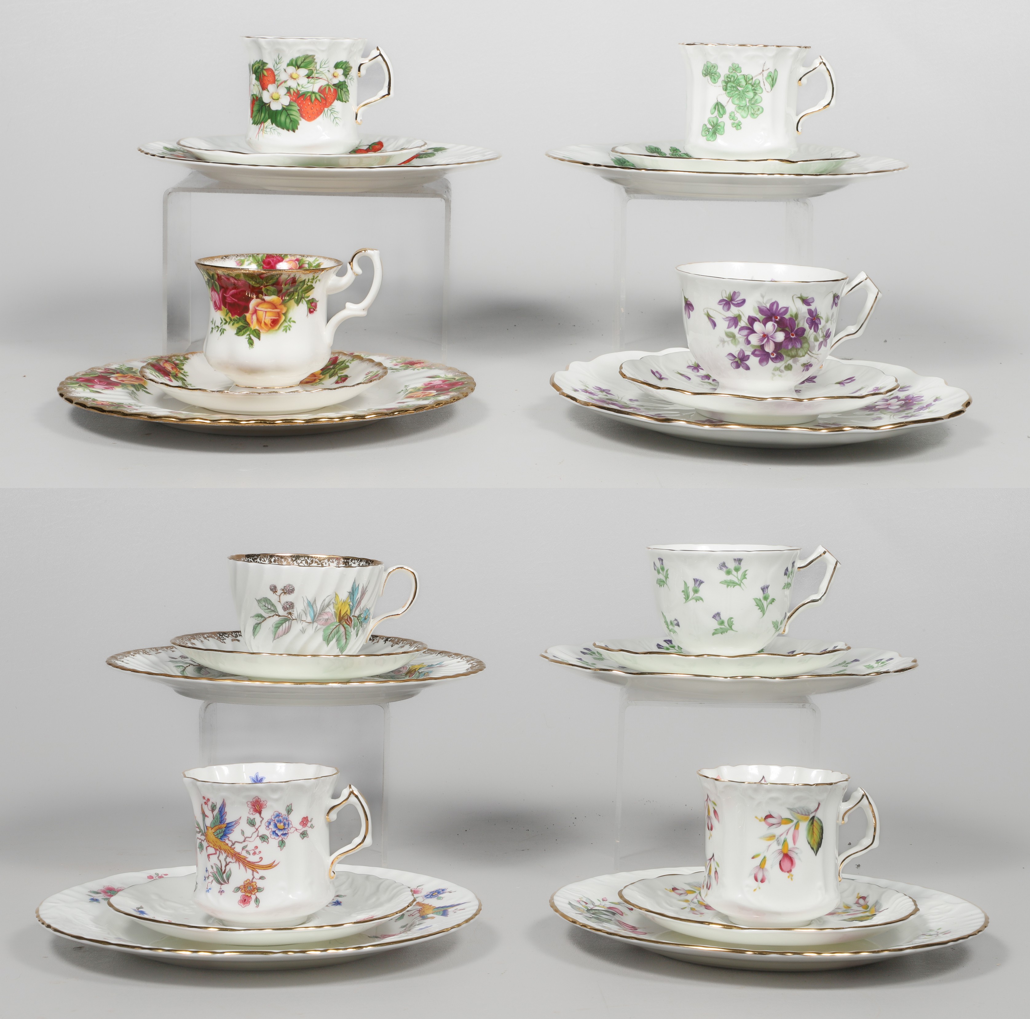 (8) Pc assorted luncheon settings to