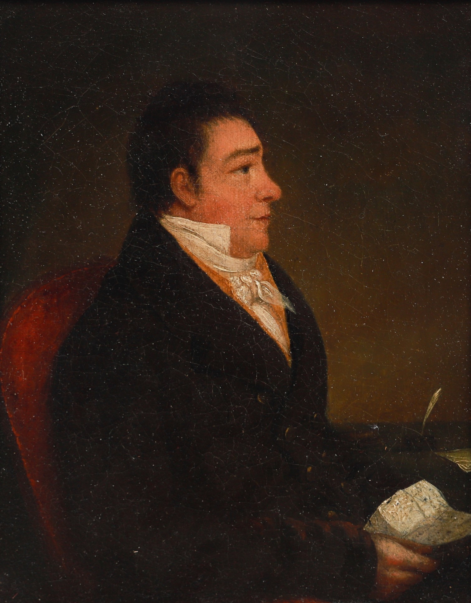 Early 19th C portrait of a gentleman  3b6126