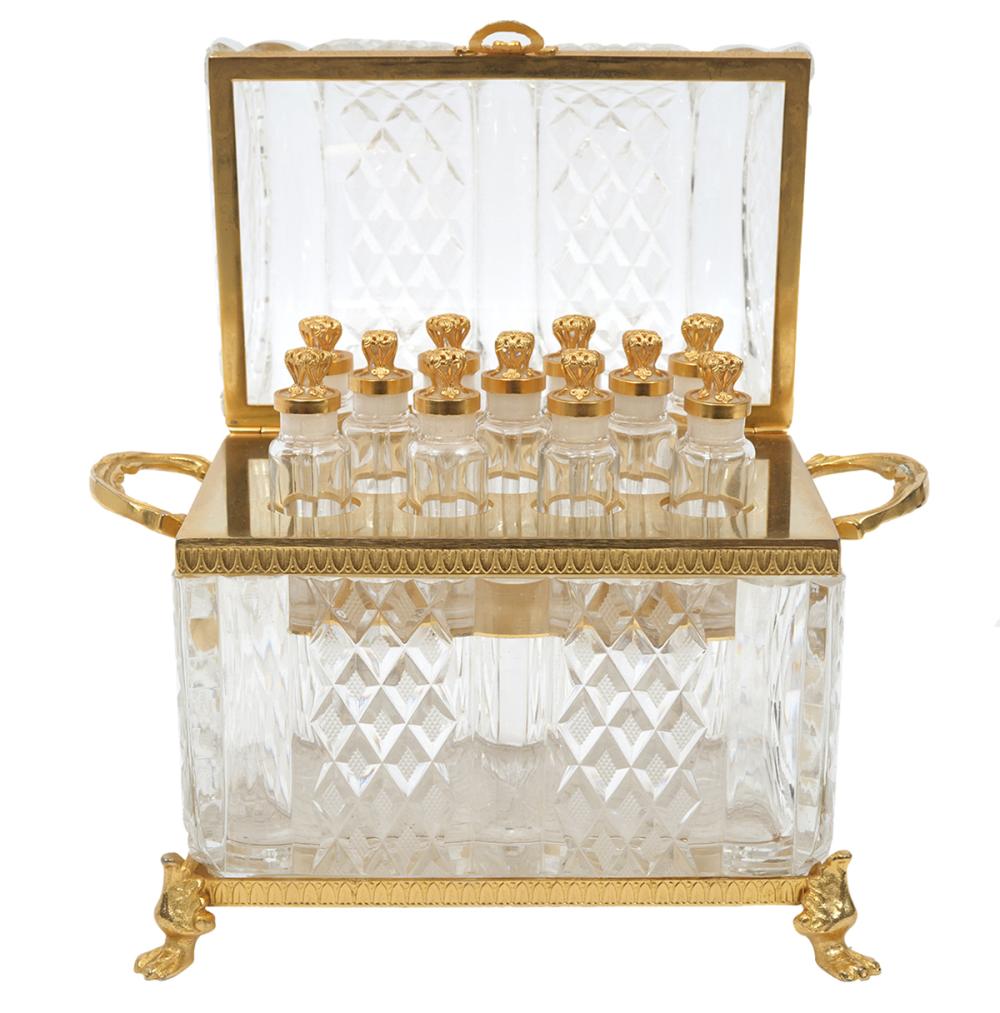 BACCARAT STYLE CUT CRYSTAL BRASS 3b6142