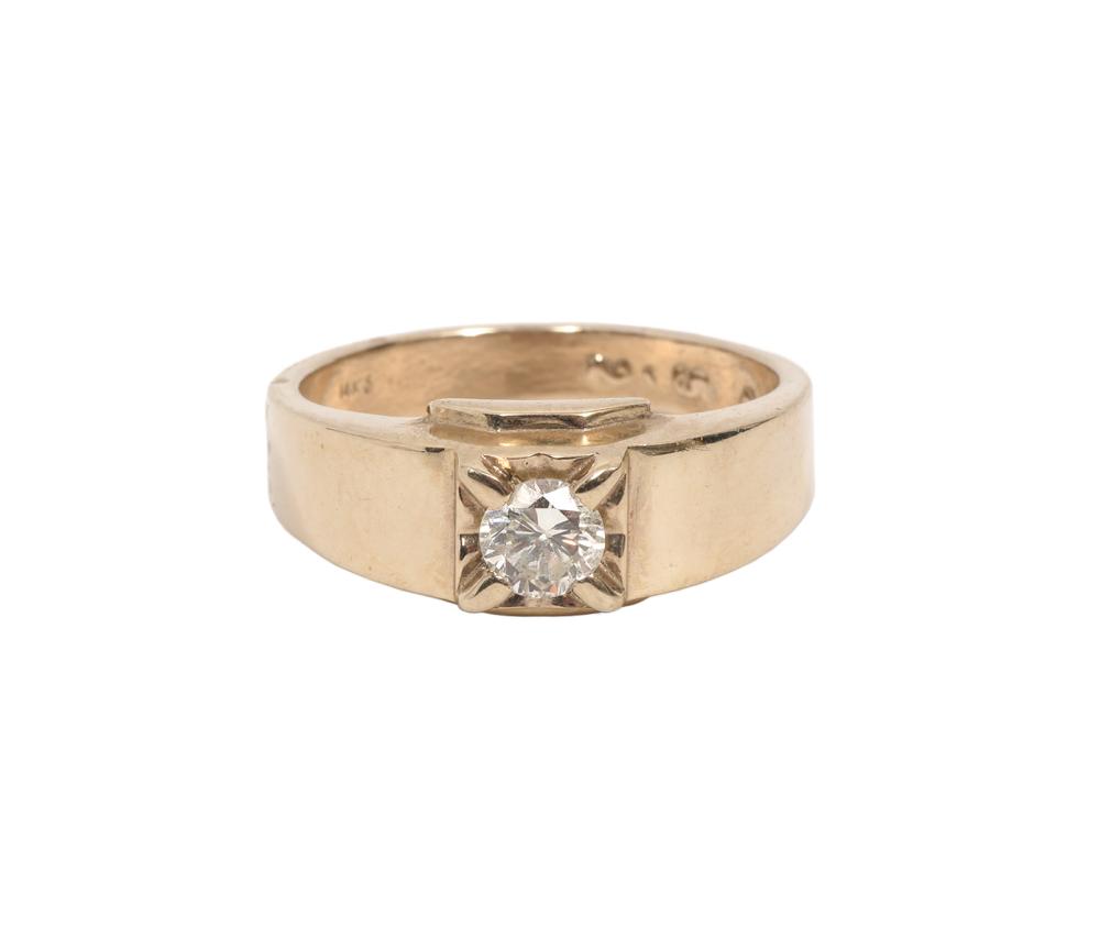 GENTLEMAN S 14K YG DIAMOND RING14K 3b6154