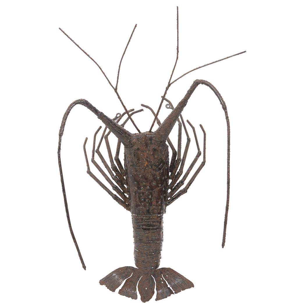 LARGE LOBSTER COPPER TONE METAL 3b6197