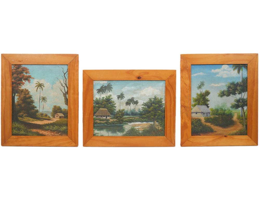 3 JUAN GIL GARCIA CUBAN ART PAINTINGSJuan 3b61a7