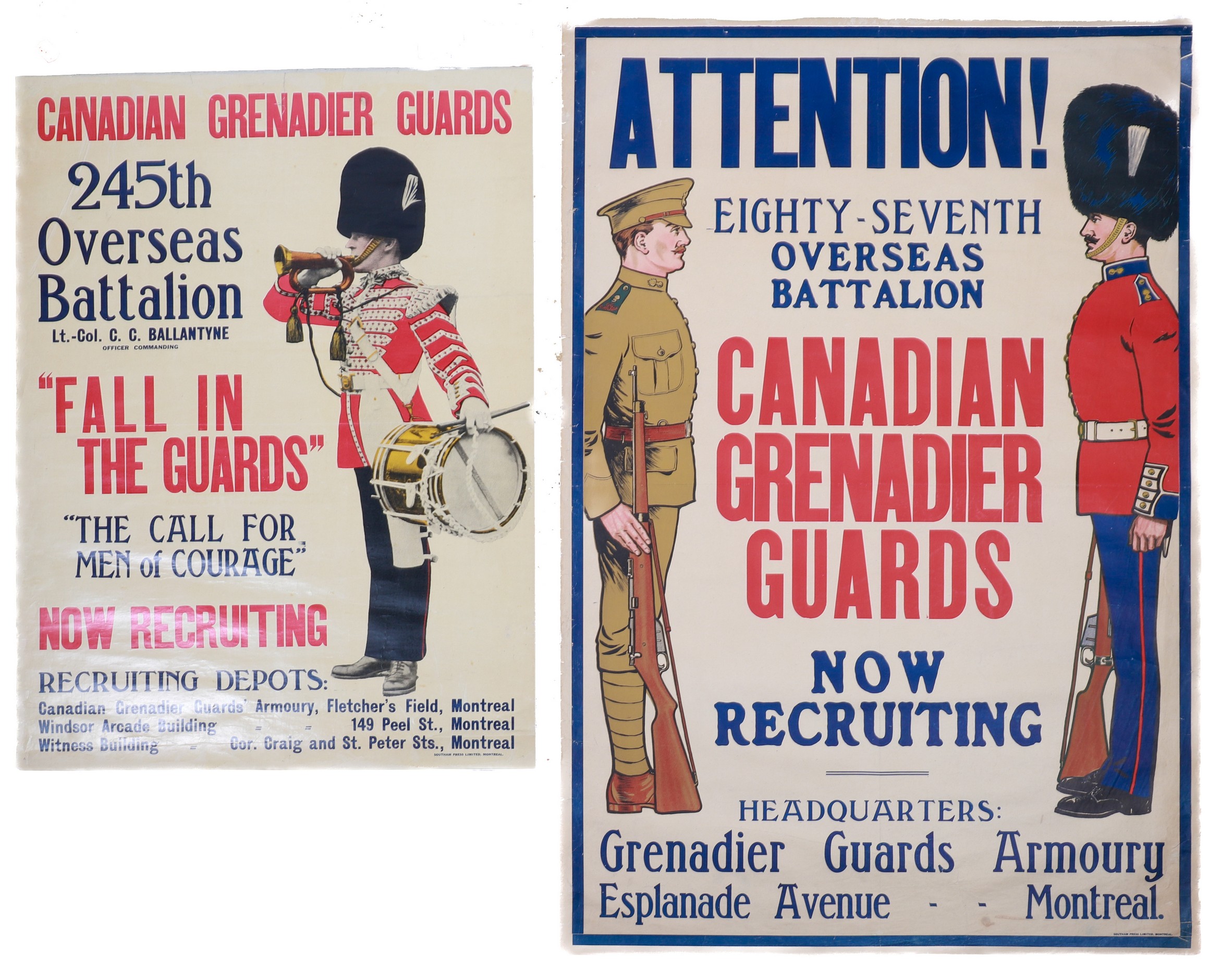 (2) WWI Canadian Grenadier Guards