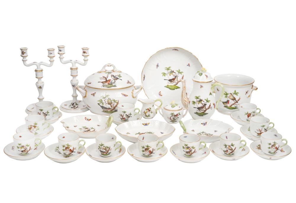 35 PCS. HEREND ROTHSCHILD BIRD CHINA35