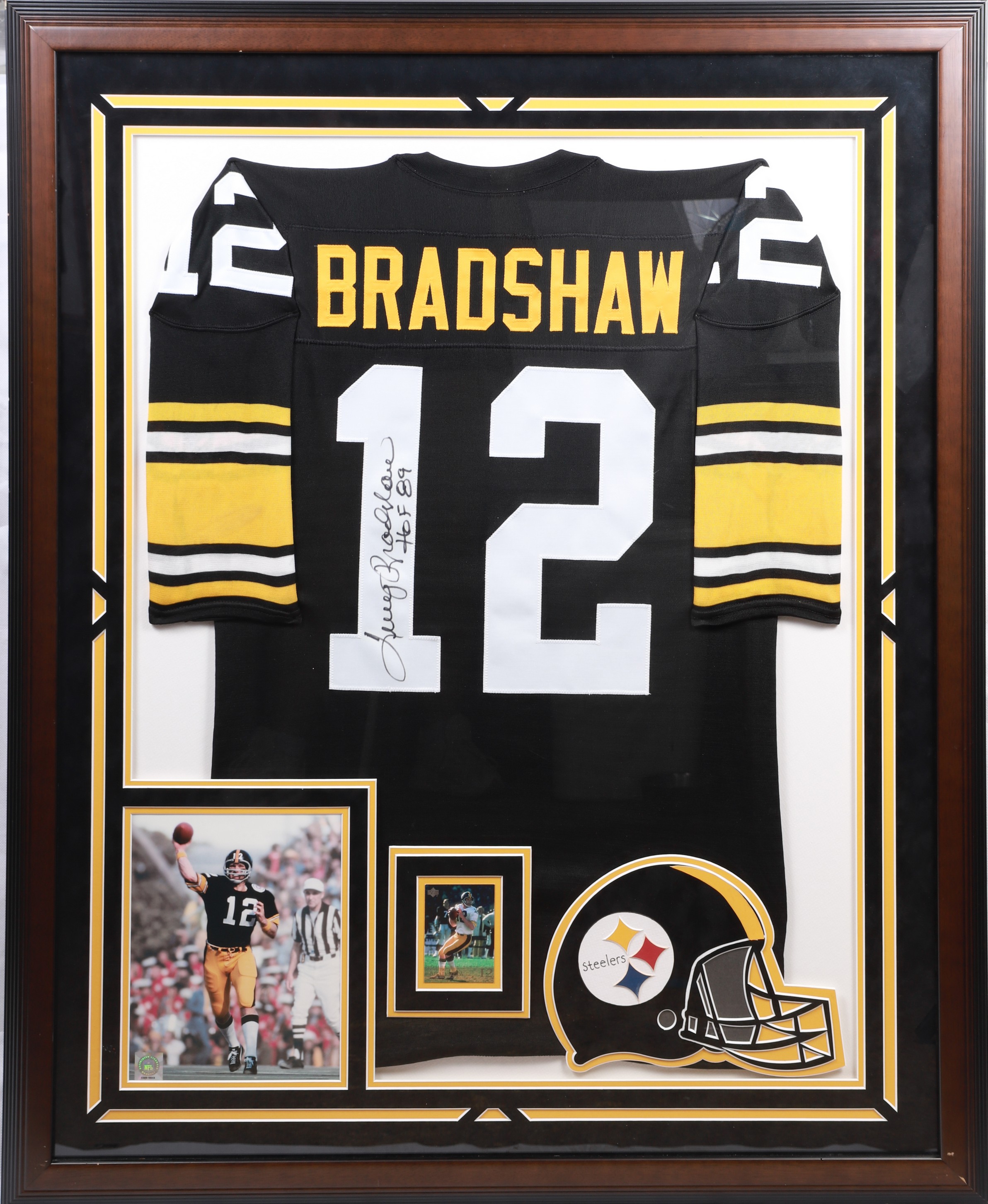 Terry Bradshaw signed jersey framed  3b6220