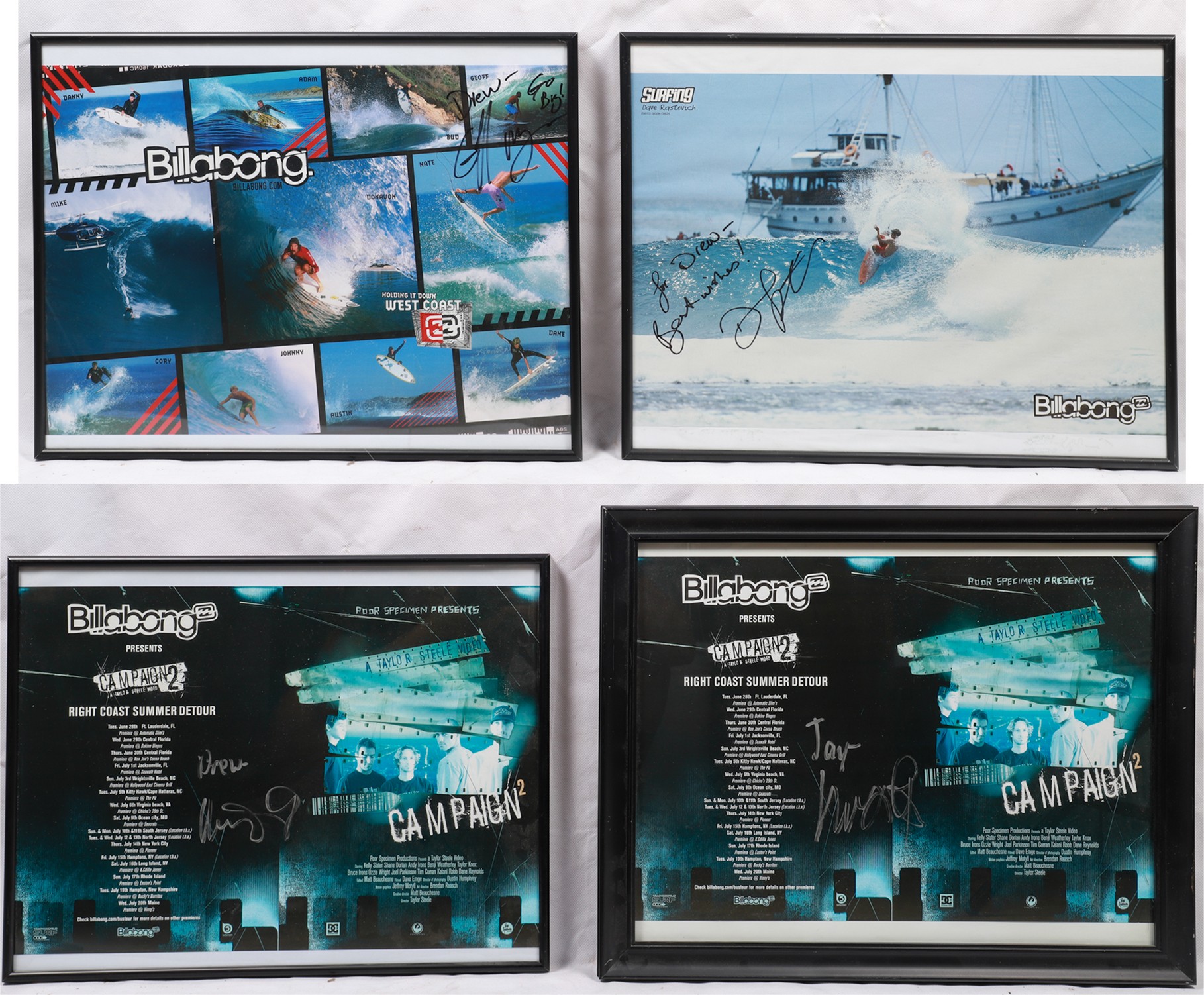  3 Surfing related signed posters  3b621e