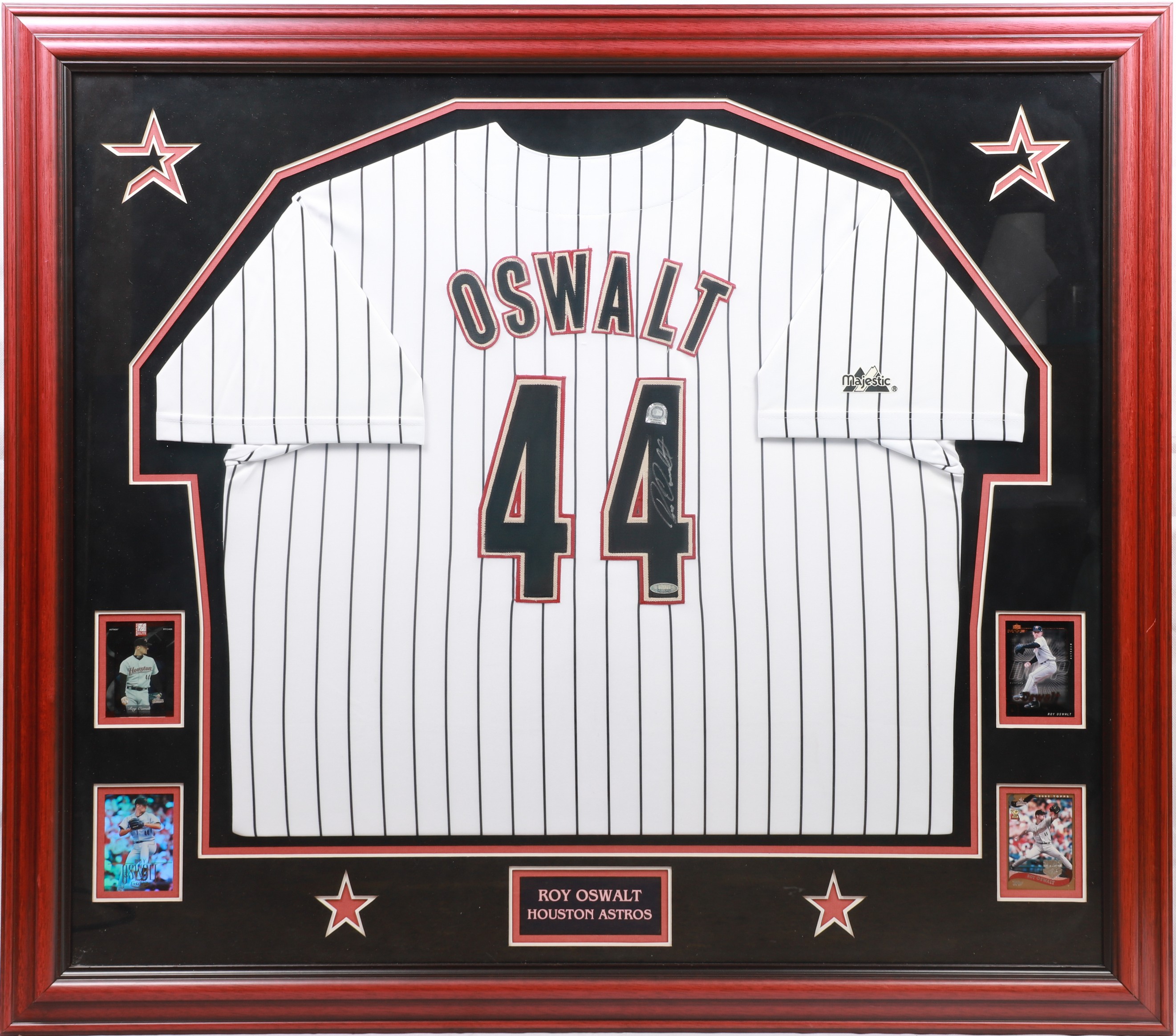 Roy Oswalt signed jersey, framed,