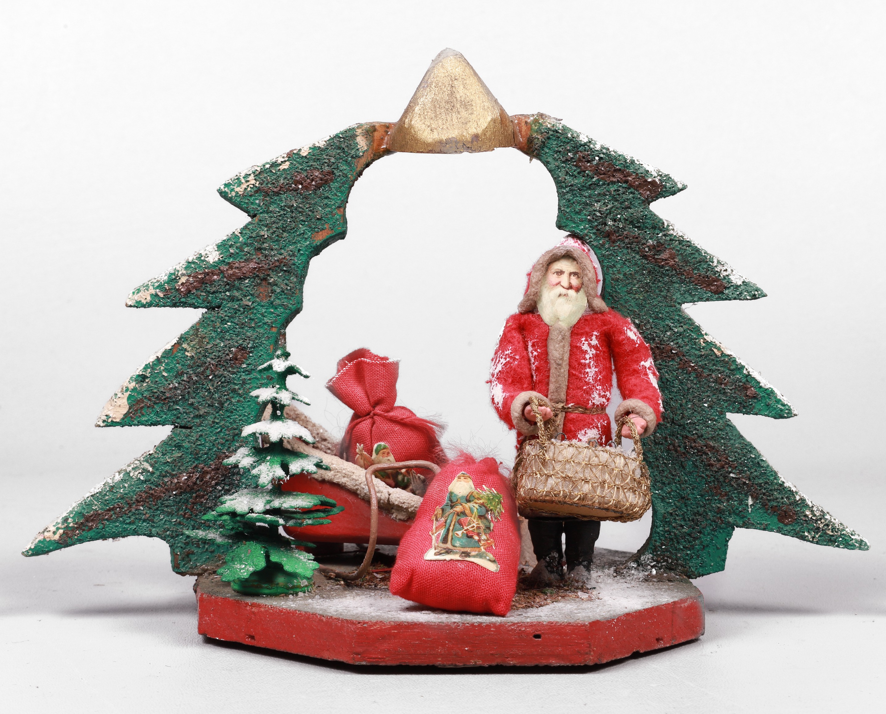 Vintage Christmas diorama Santa Father 3b6227
