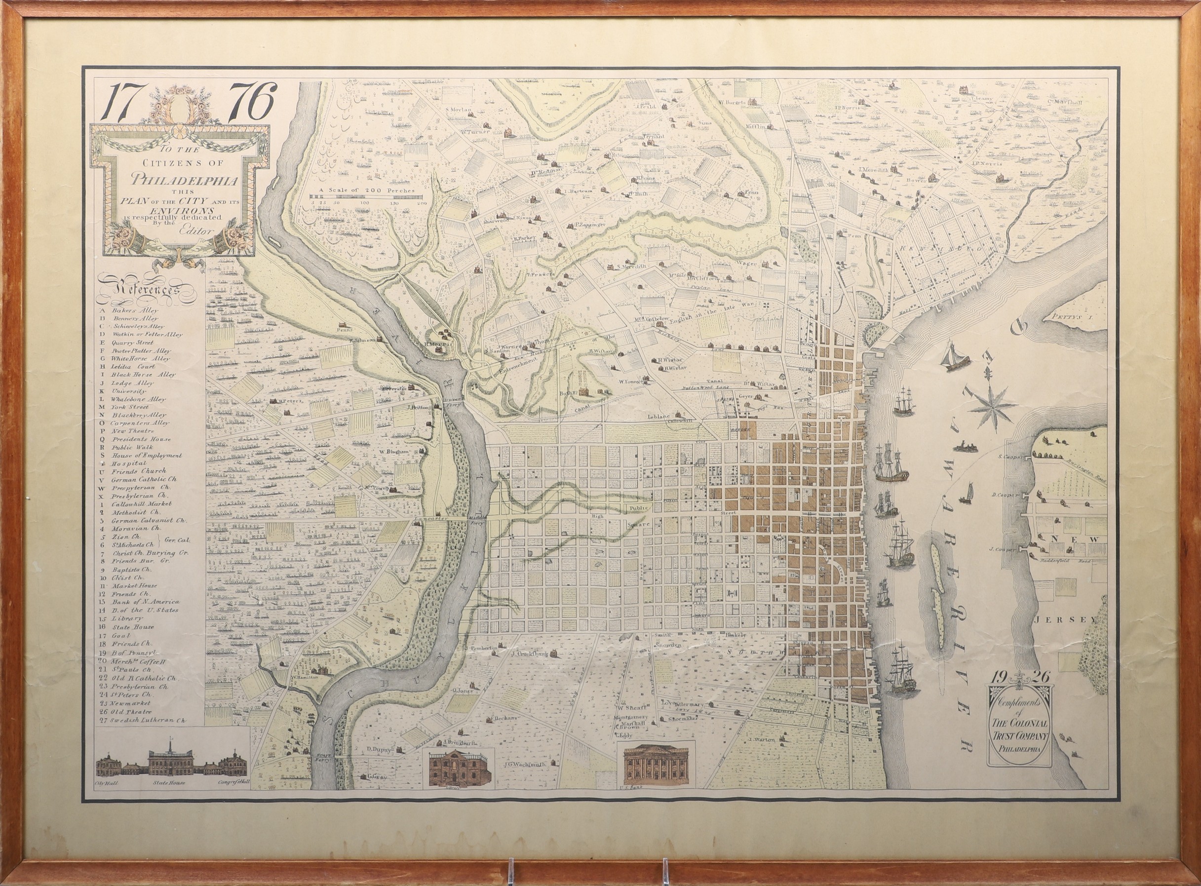 1926 Reproduction map of Philadelphia,