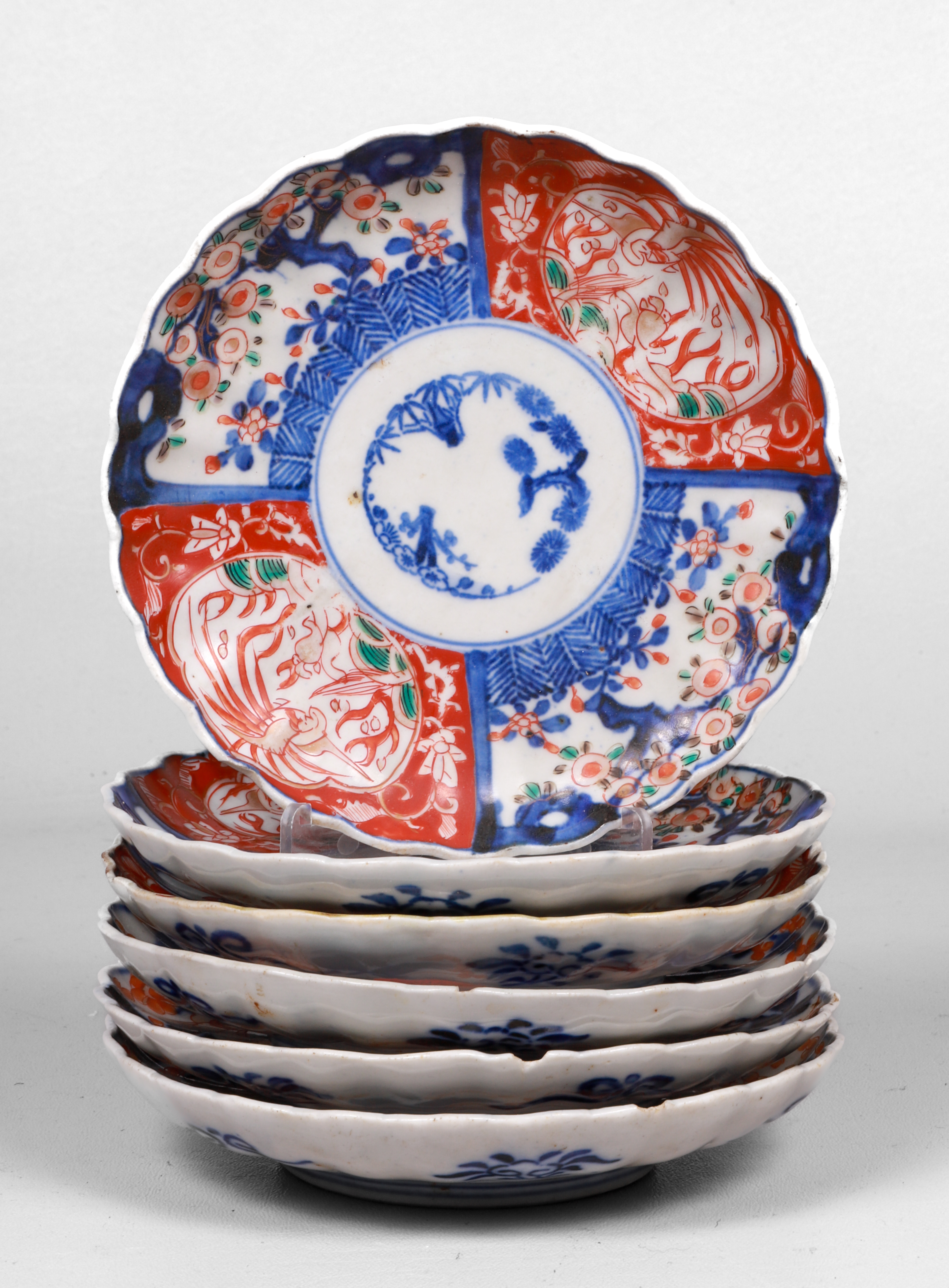 (6) Japanese Imari porcelain plates,