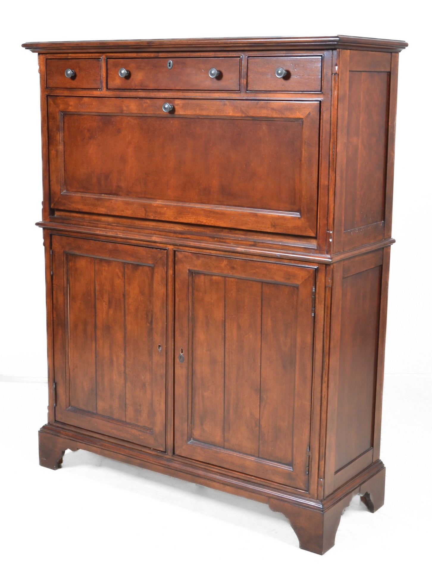 Stanley mahogany bar cabinet, three