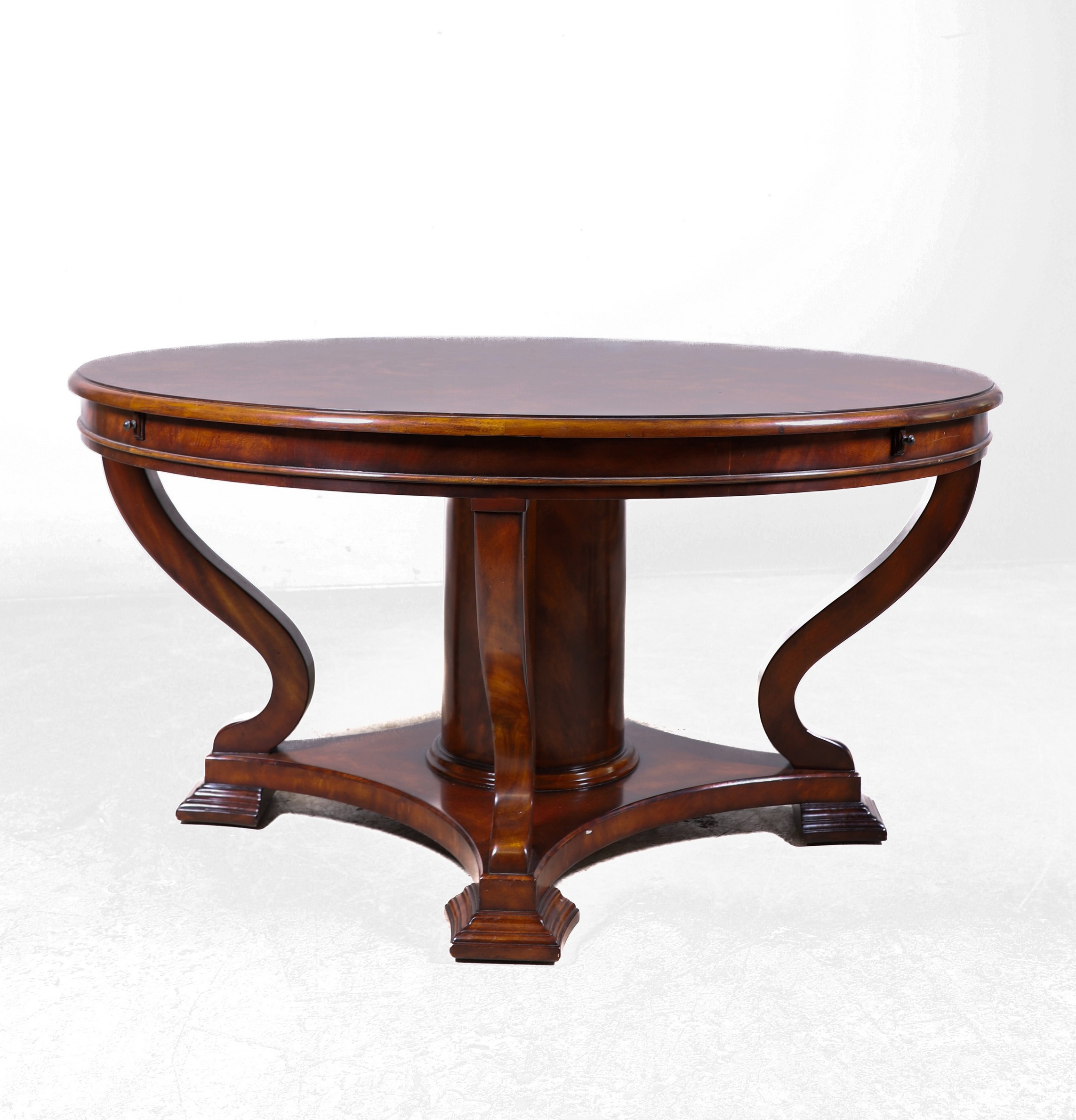 Contemporary mahogany round dining 3b62b0