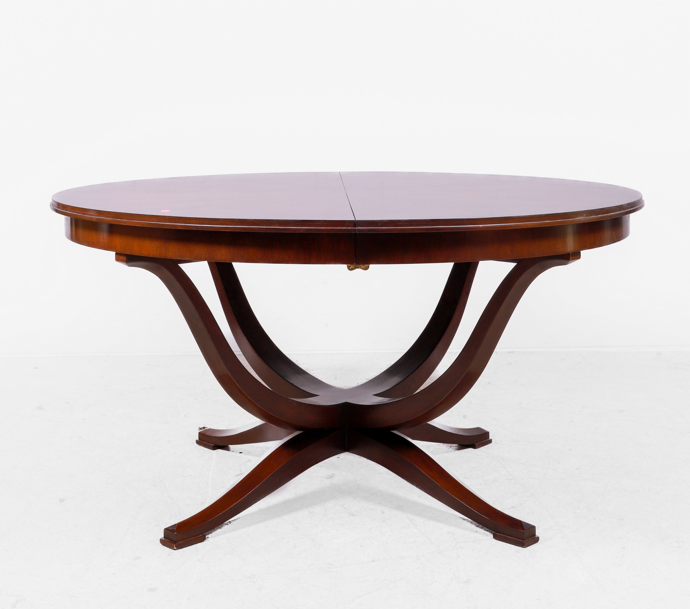 Contemporary mahogany dining table,