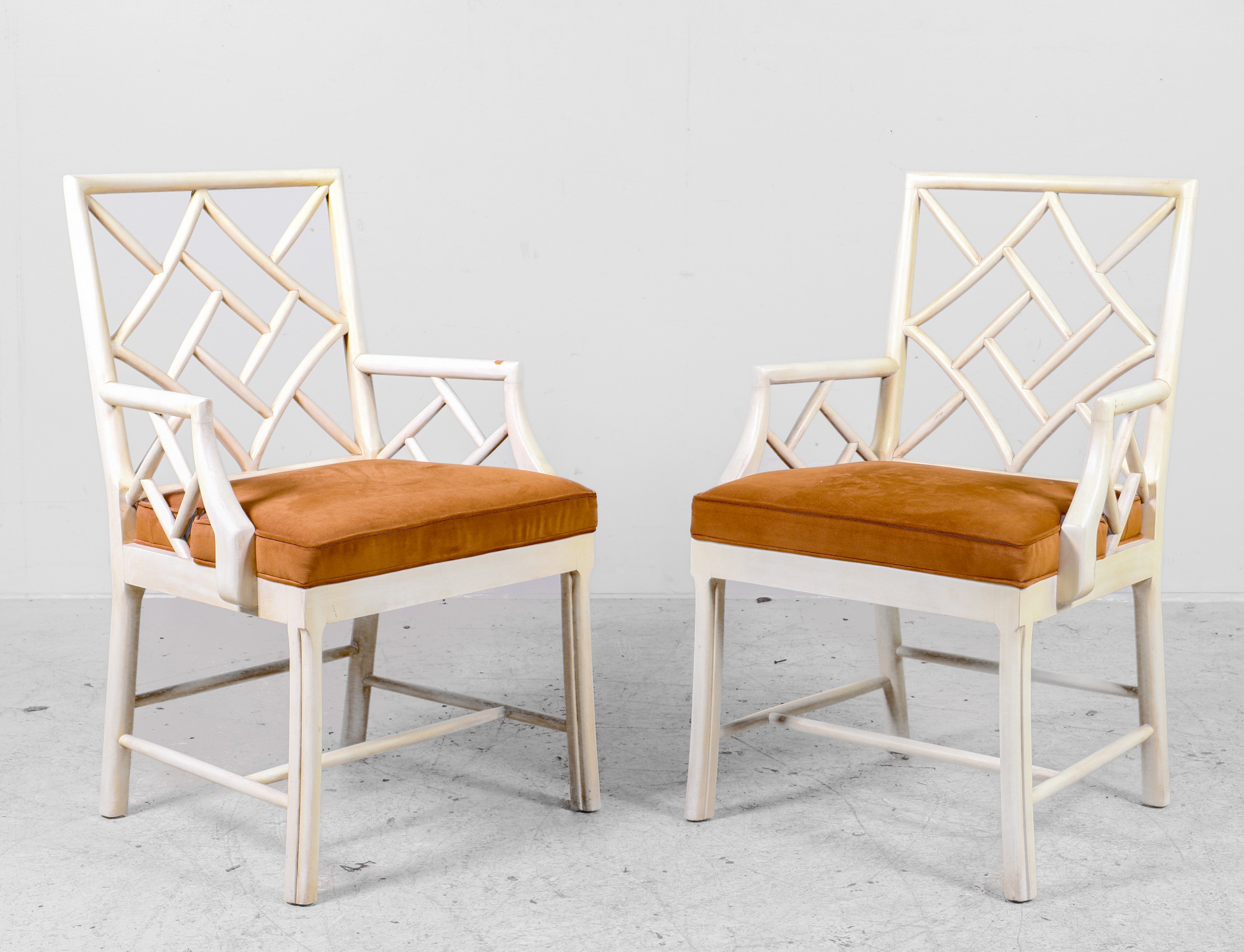 Pair Hickory Chair bamboo form