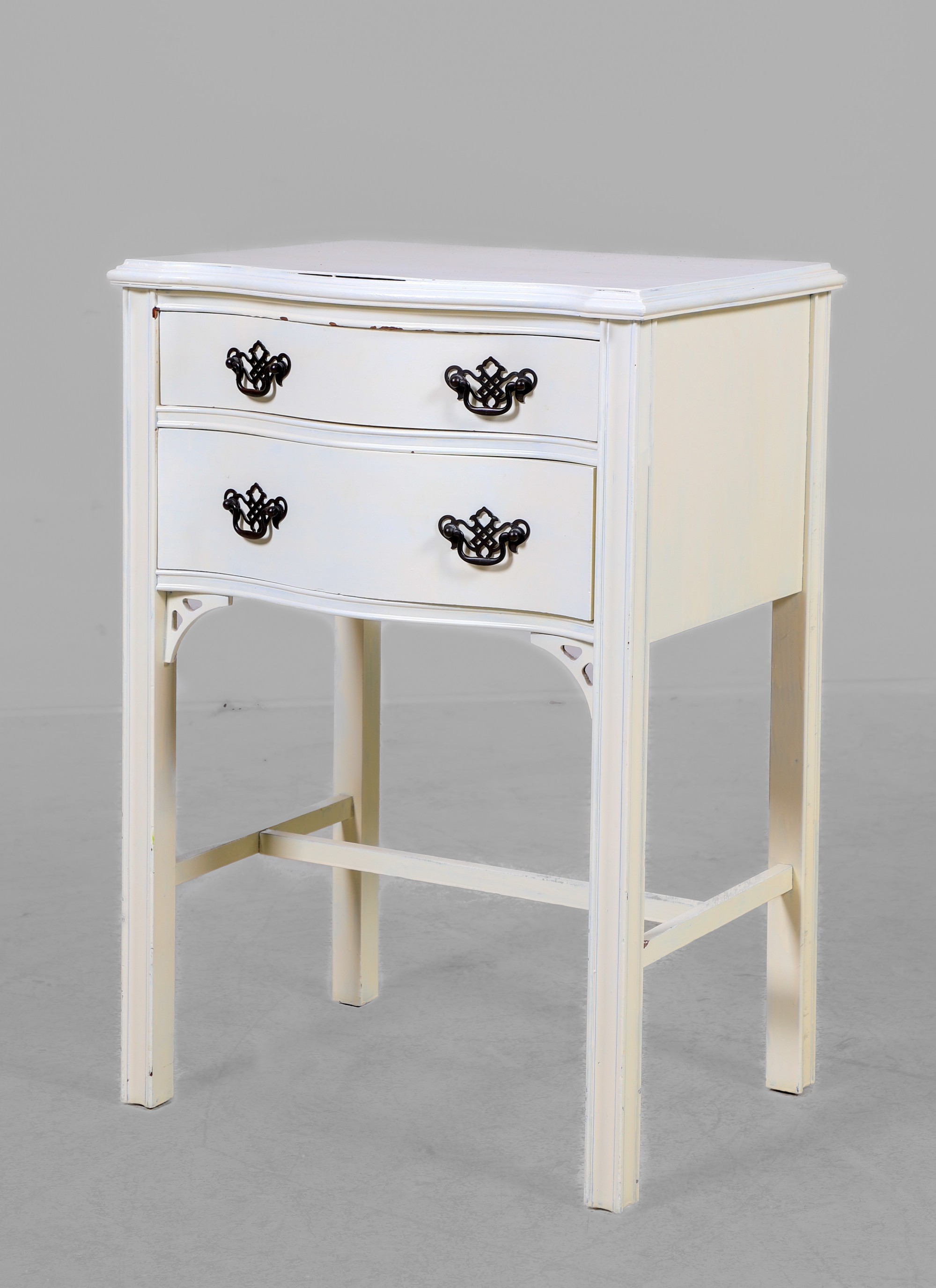 Chippendale style white painted