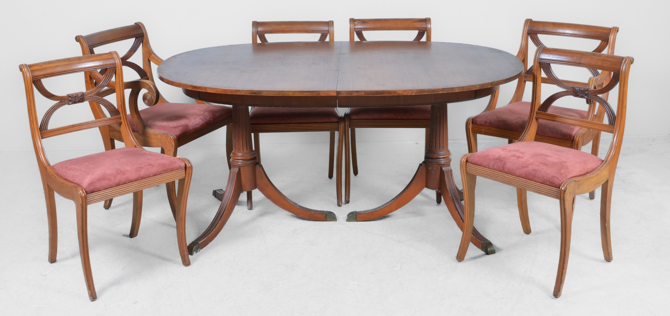 (7) pc Regency style mahogany dining