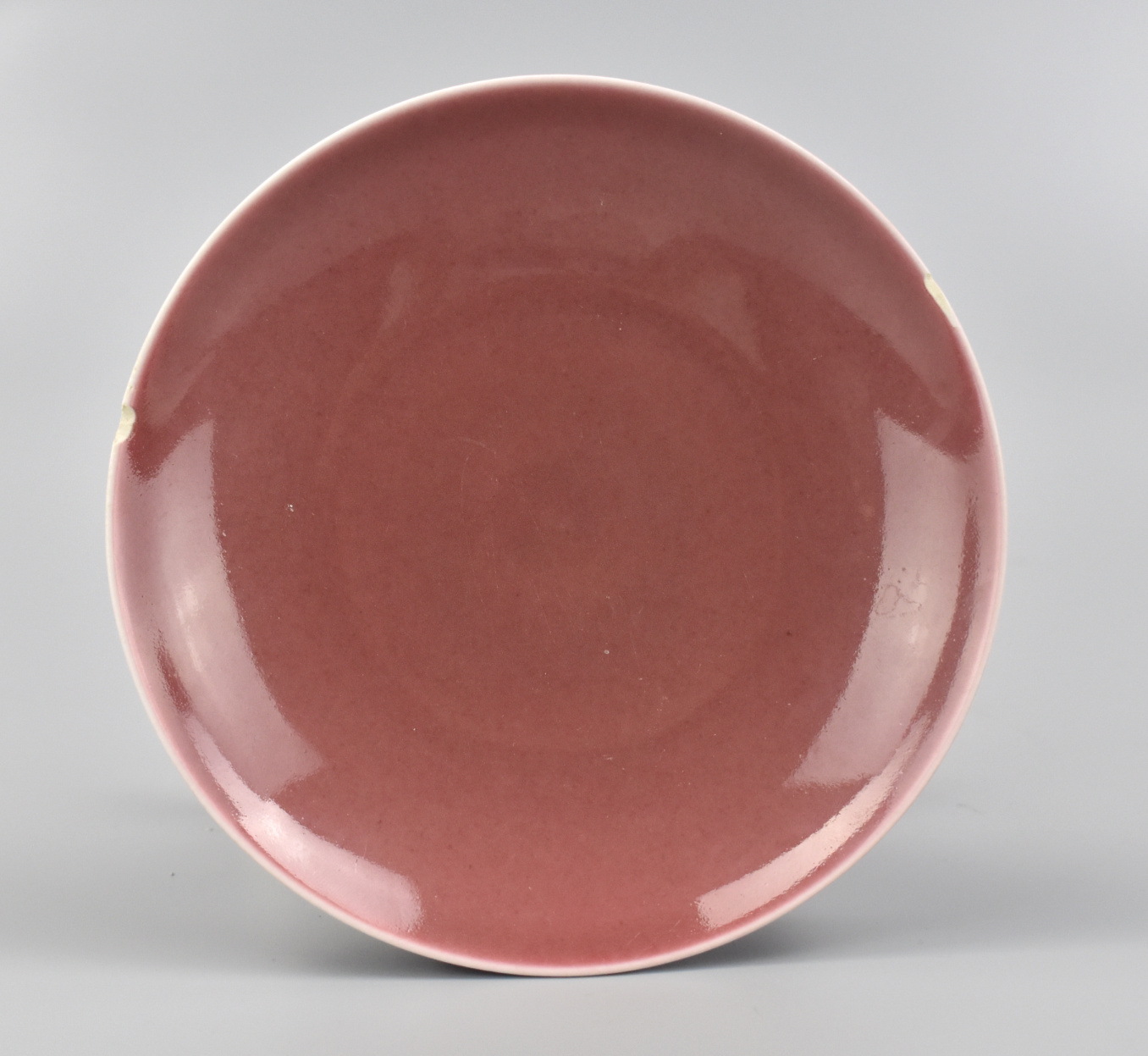 CHINESE COPPER RED GLAZED PLATE Chinese