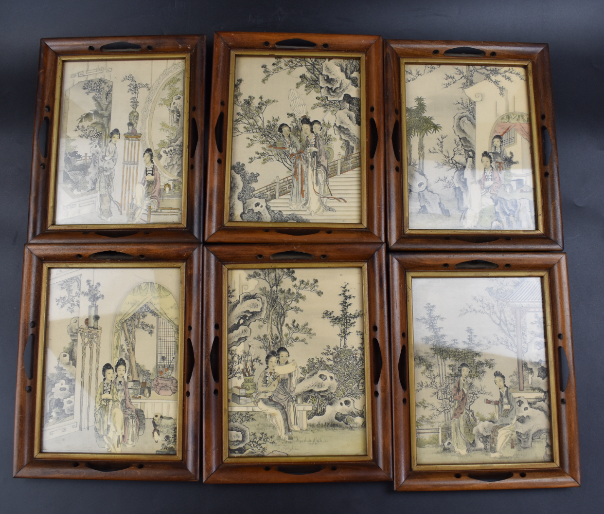 GROUP OF 6 CHINESE FRAMED PAINTING