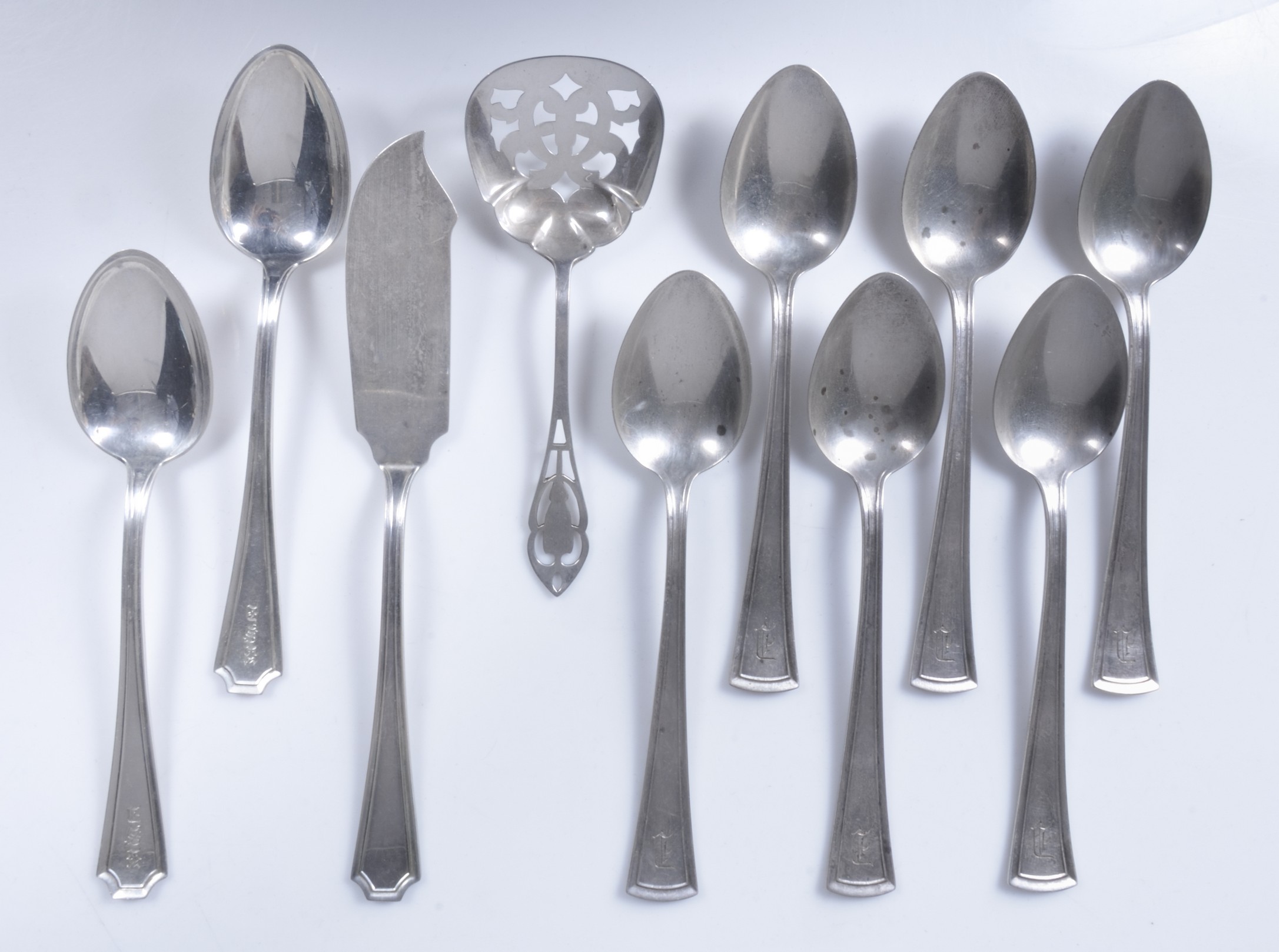 (10) Sterling spoons and flatware