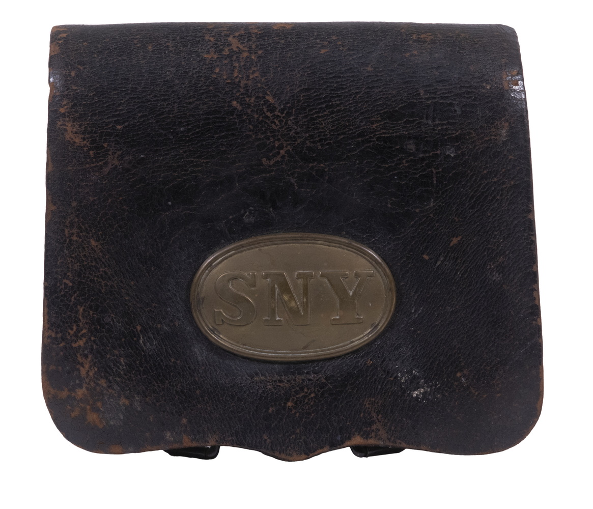 CIVIL WAR AMMO POUCH WITH NY STATE NATIONAL