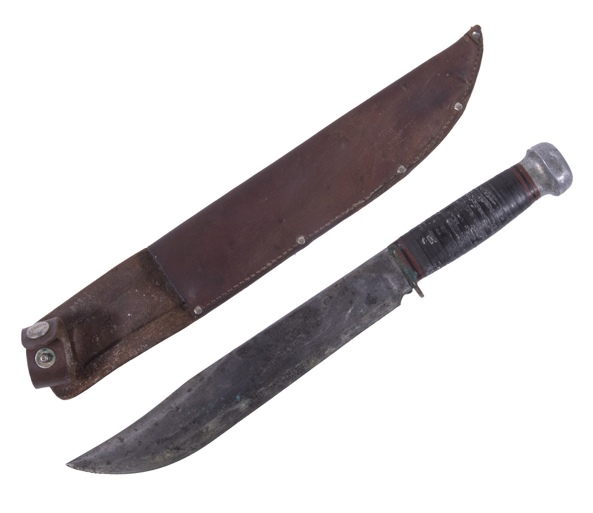 HUNTING KNIFE WITH LEATHER SHEATH 3b6471