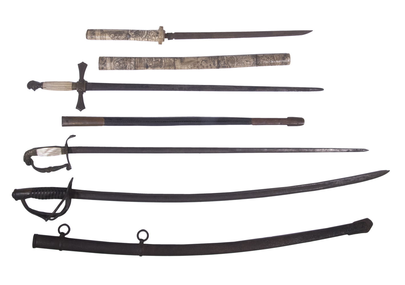 (4) SWORDS Including: 1840 US Army pattern