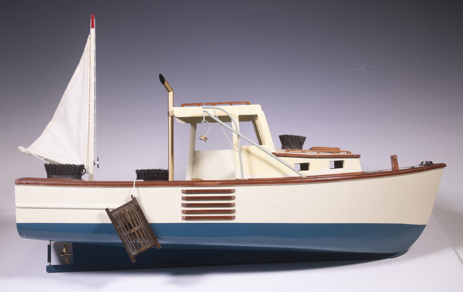 A&M WOODEN MODEL OF LOBSTER BOAT,