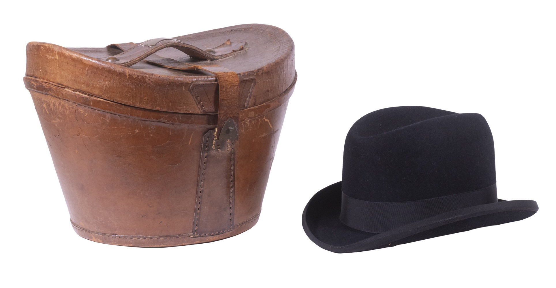 EDWARDIAN HOMBURG HAT IN LEATHER