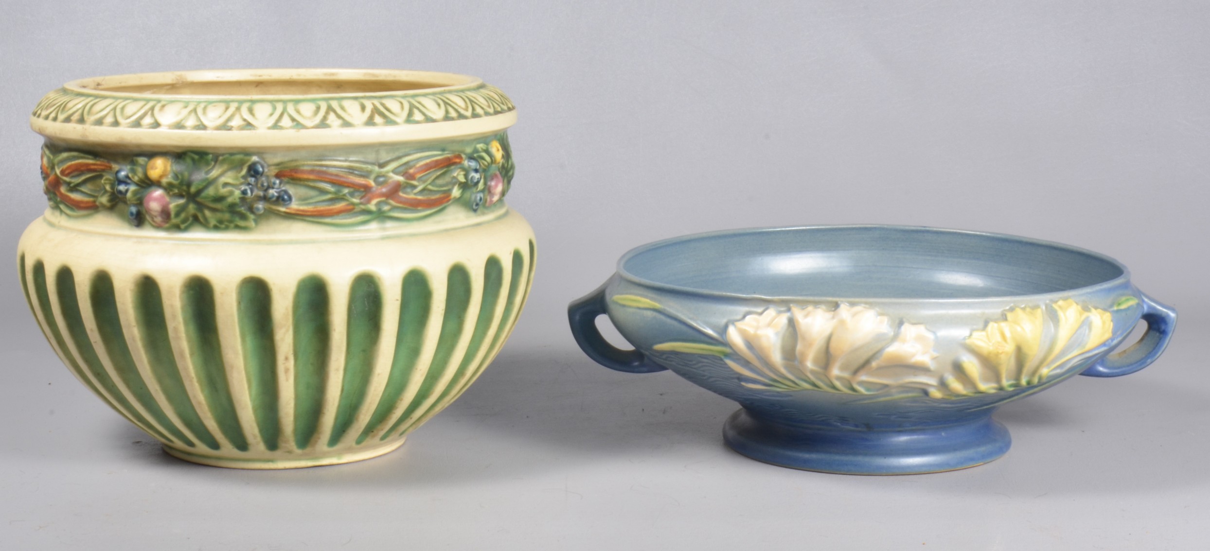 Roseville pottery jardiniere and