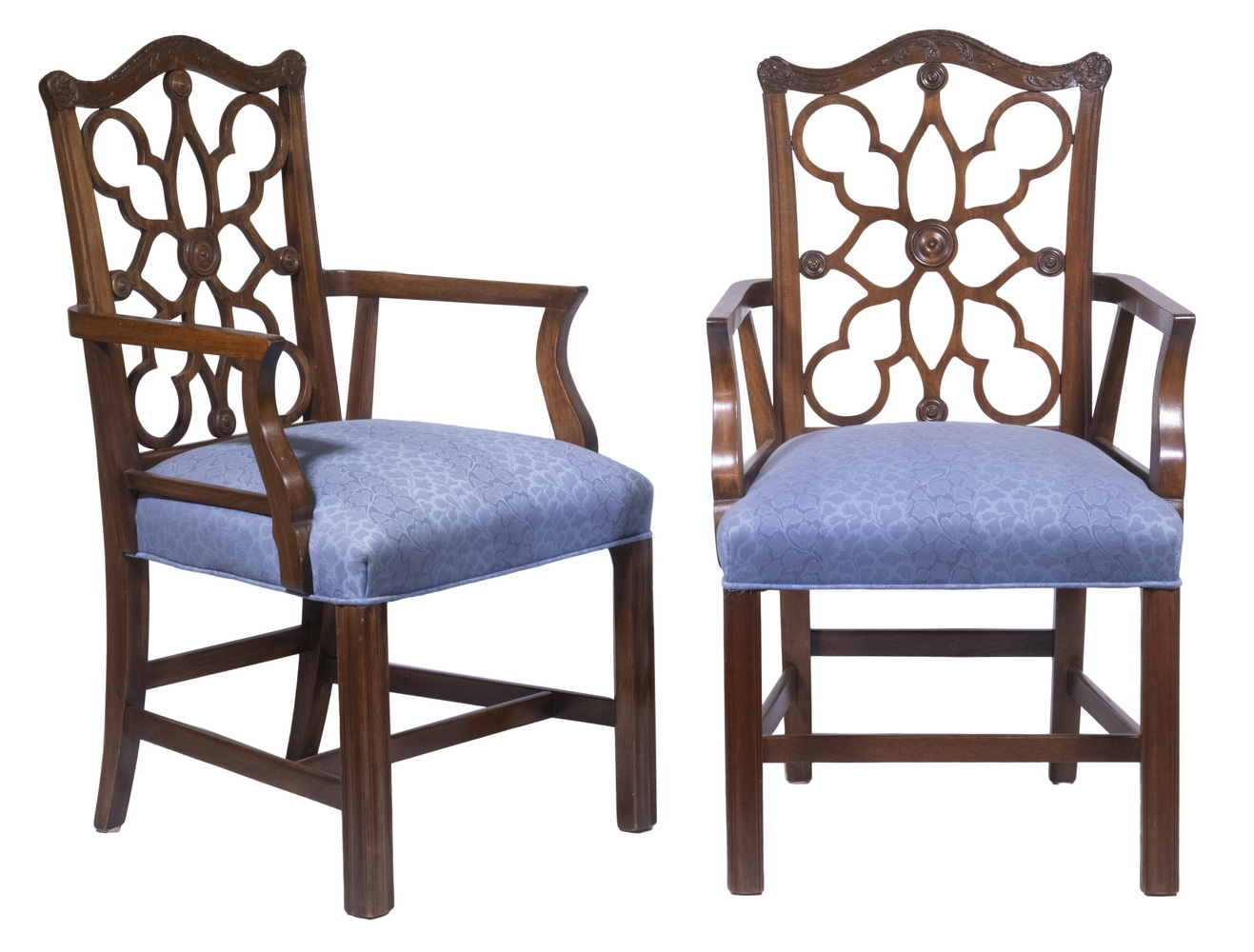 PAIR OF CHIPPENDALE STYLE ARMCHAIRS 3b64ef