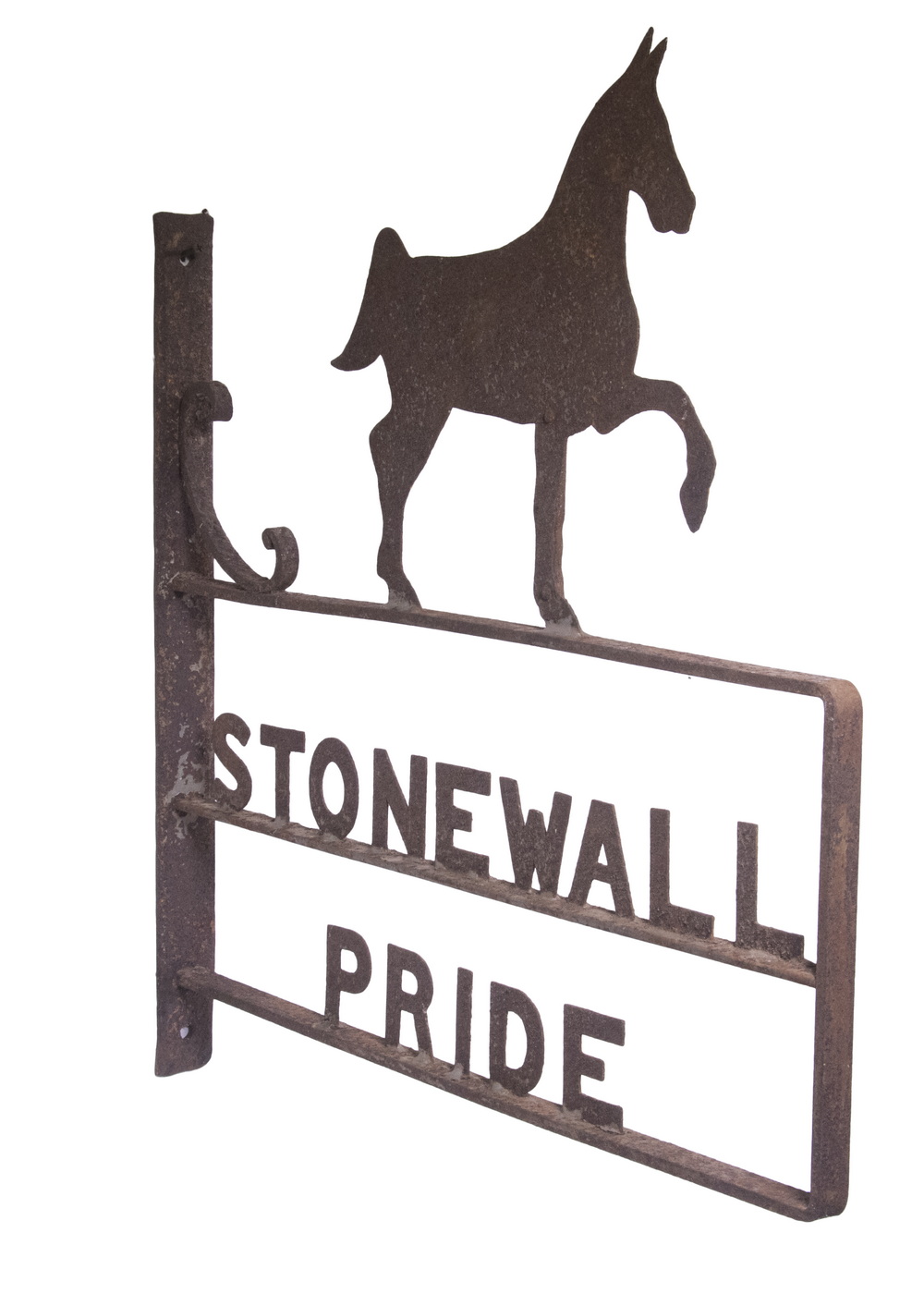 SHEET METAL SIGN WITH HORSE Vintage
