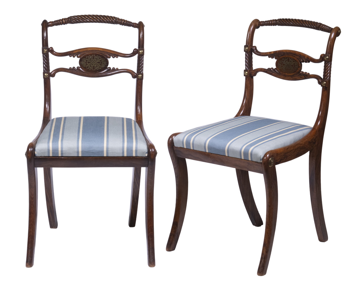 PAIR OF EMPIRE PERIOD PARLOR CHAIRS