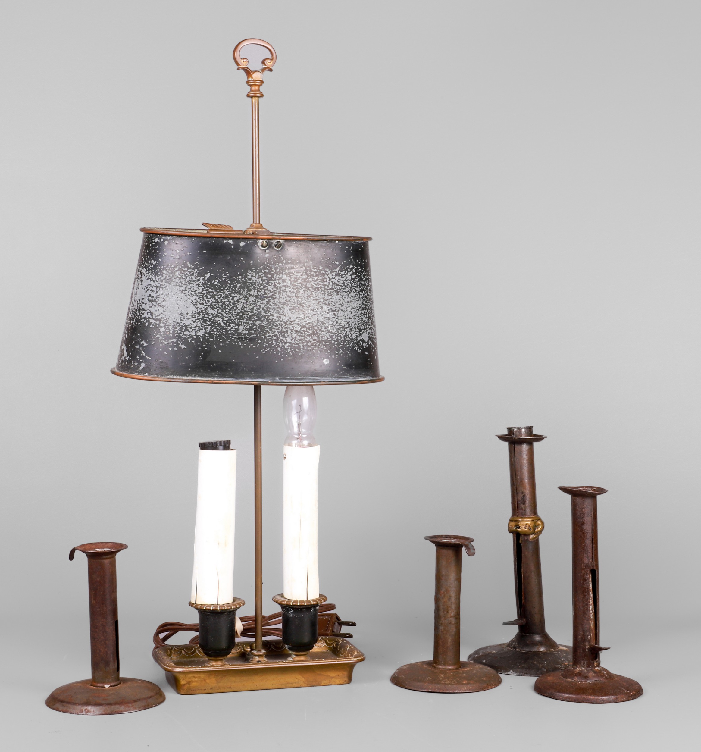 Bouillotte table lamp and candlesticks 3b665b