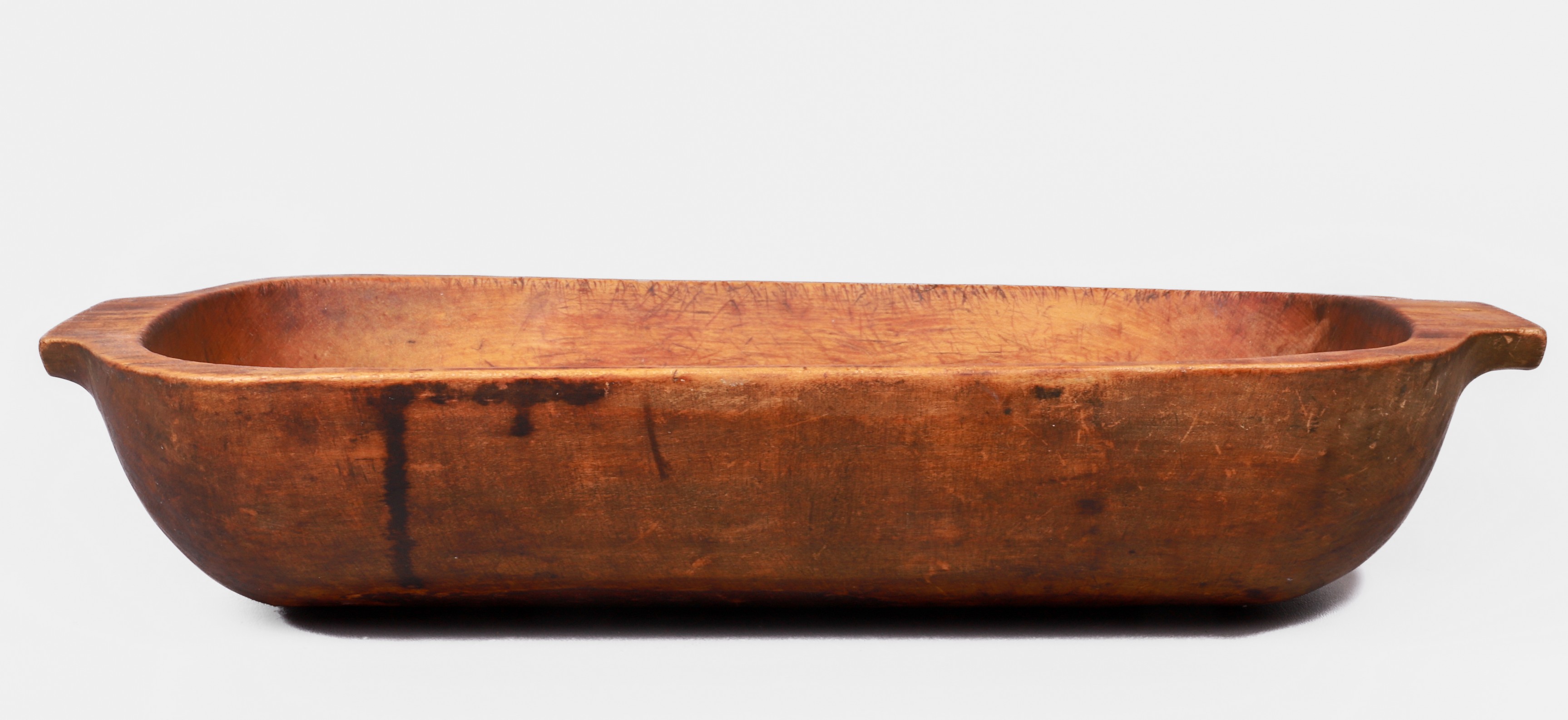 19th C Hand hewn pine trencher,