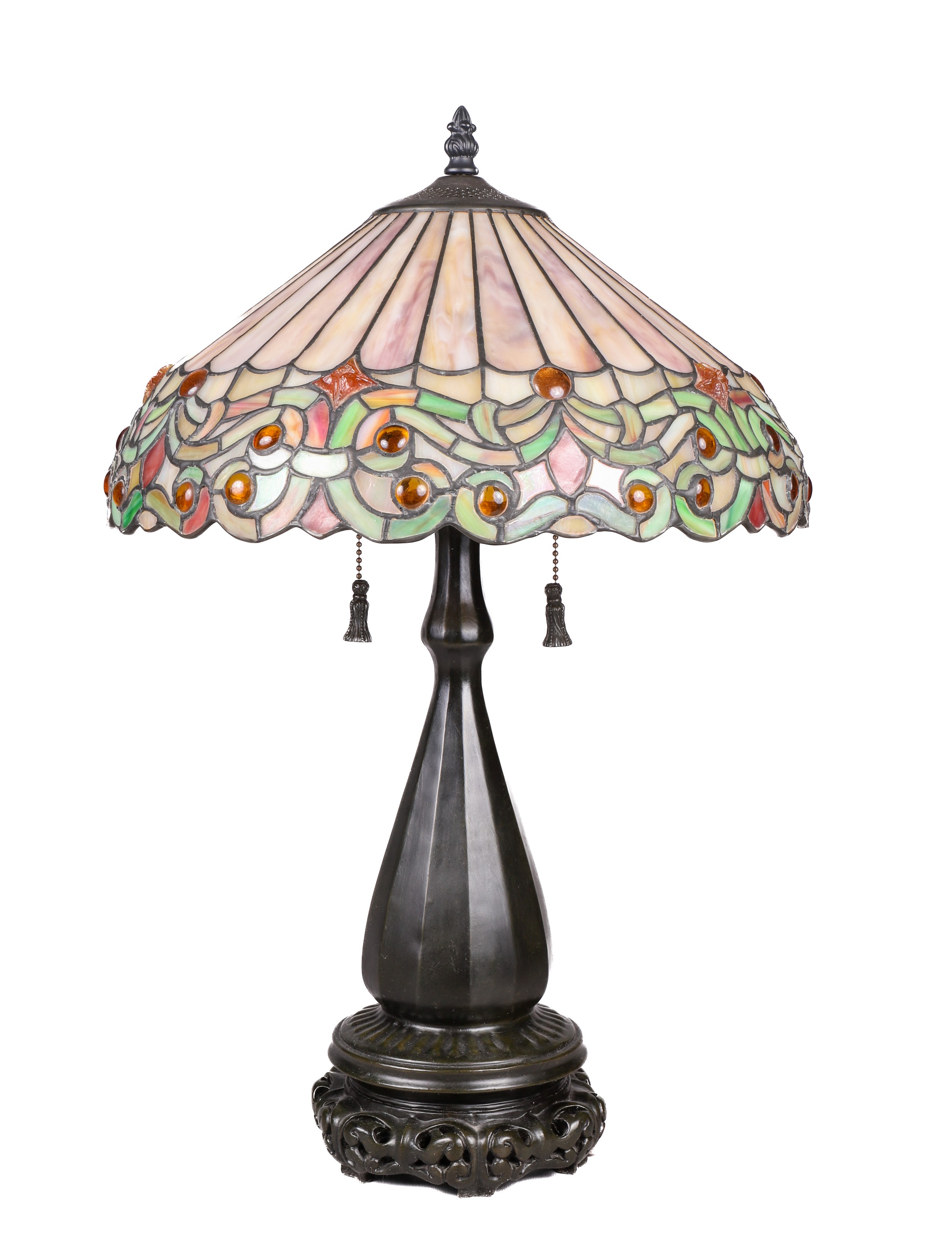 Quoizel stained glass table lamp,