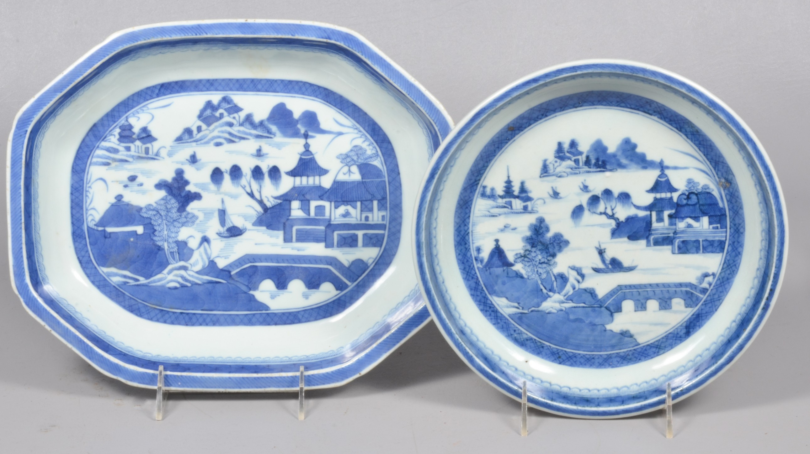 (2) Chinese porcelain Canton bowls,