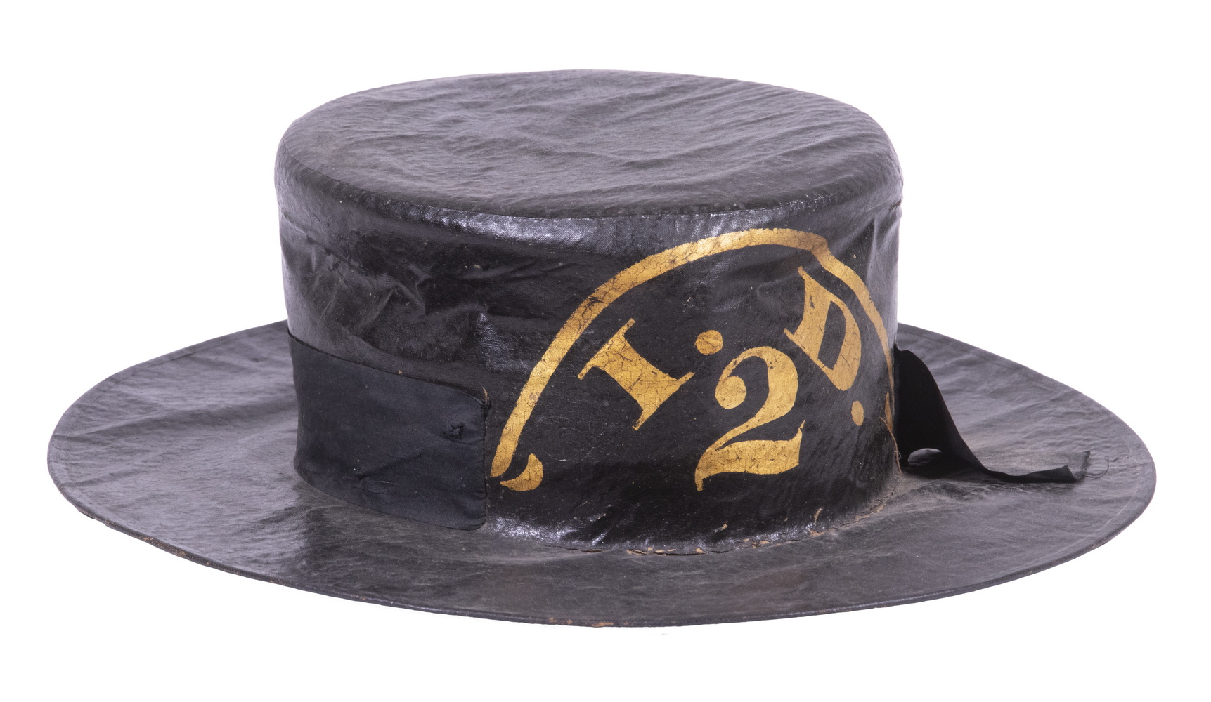 RARE U.S. NAVY BLACK HAT Mid-19th Broad-Brimmed