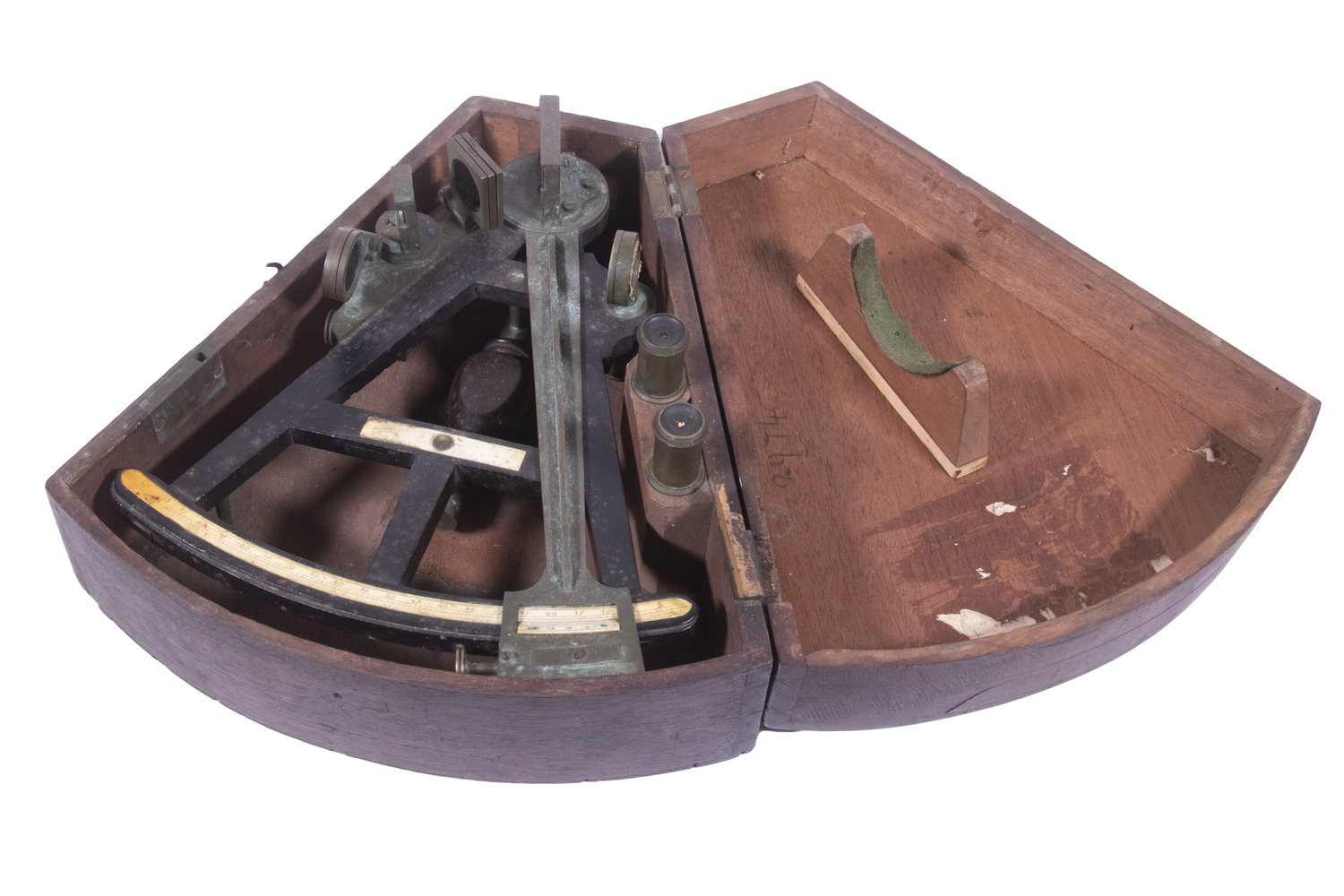 EARLY CASED MARINE SEXTANT 19th c. Ebony