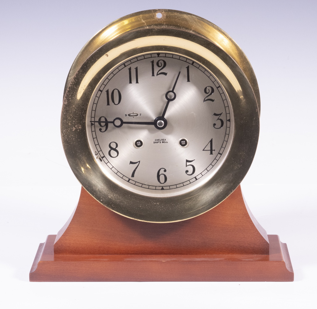 CHELSEA SHIPS BELL CLOCK Vintage Brass