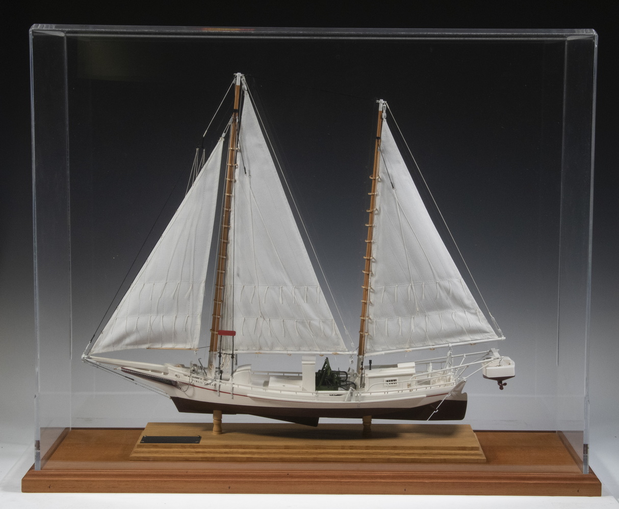 CASED THAD BERGLING MODEL OF SKIPJACK