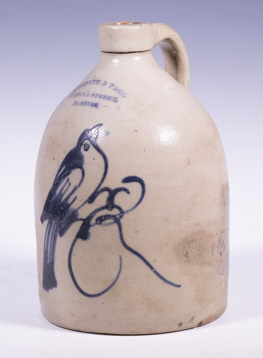 BOSTON STONEWARE ADVERTISING JUG