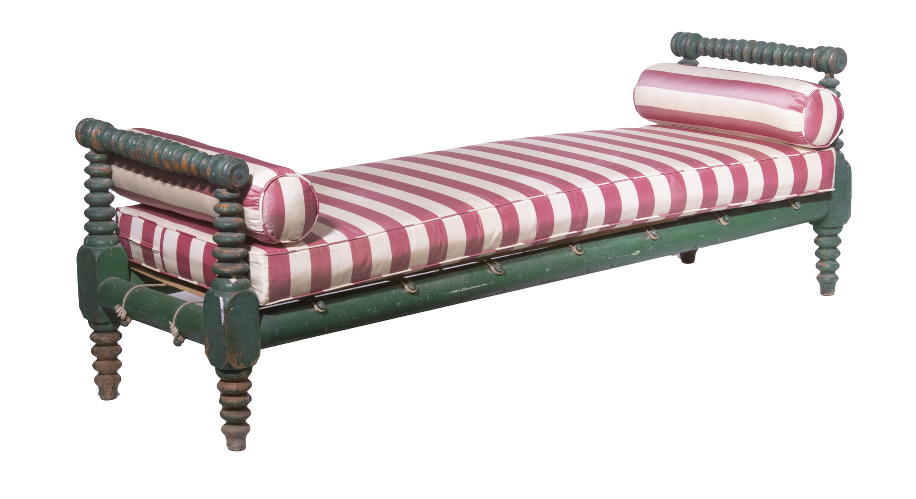 PAINTED SPOOL-CARVED DAYBED 19th c.