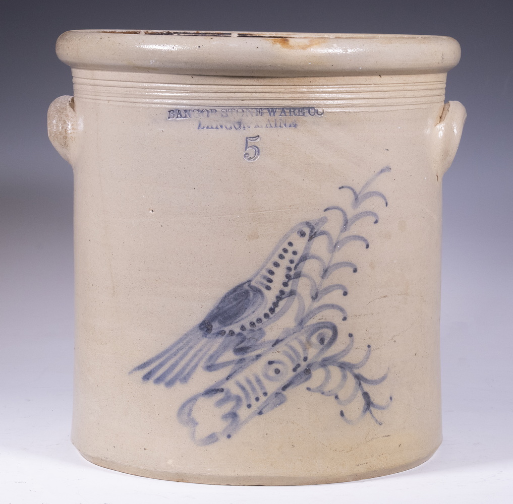 BANGOR STONEWARE CO. BIRD CROCK