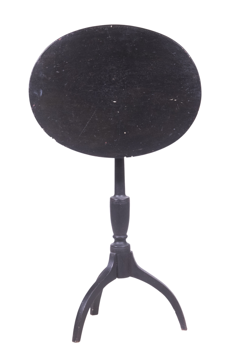 OVAL PAINTED CANDLESTAND Tilt-Top