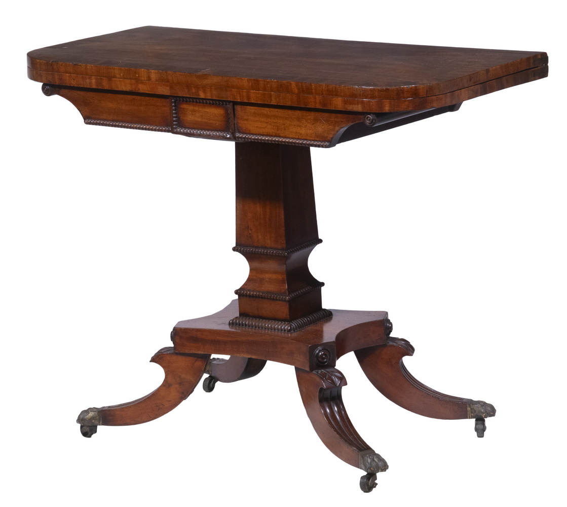 CLASSICAL PERIOD SWIVEL TOP CARD TABLE