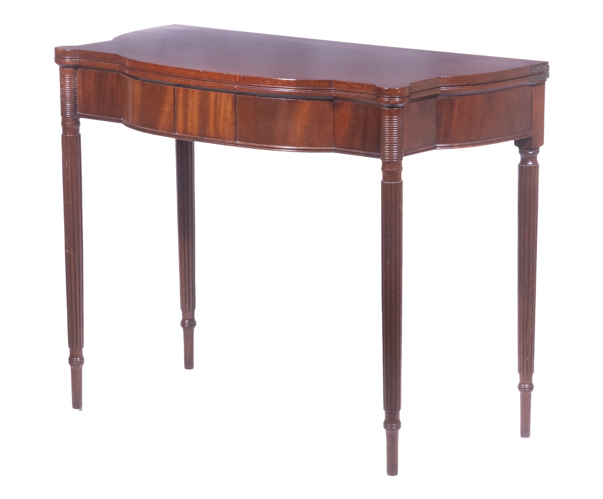 SHERATON CARD TABLE Federal Period Mahogany