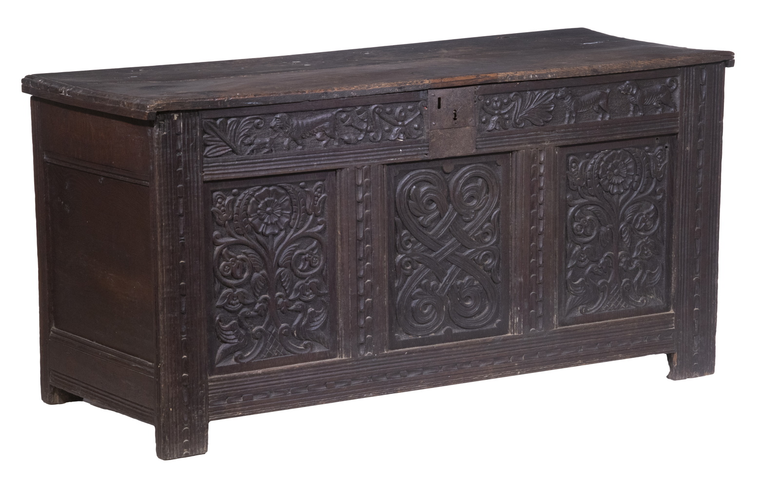 FINELY CARVED EARLY ENGLISH OAK