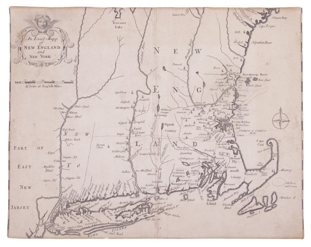 "AN EXACT MAPP OF NEW ENGLAND AND